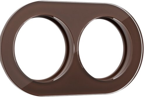 Рамка-ретро универсальная Werkel Favorit Runda 2--м. стекло коричневый картинка